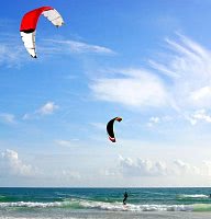 Kite Surfen am Strand