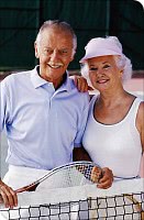 lteres Paar / Tennis